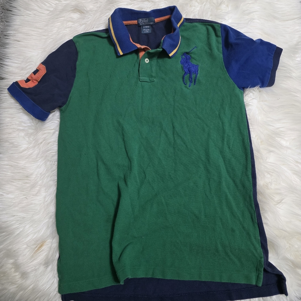Polo by Ralph Lauren Green Polo with Navy & Blue Accents